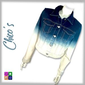 💰💰OFFER💰💰  CHICO'S - Denim Crop Jacket - M